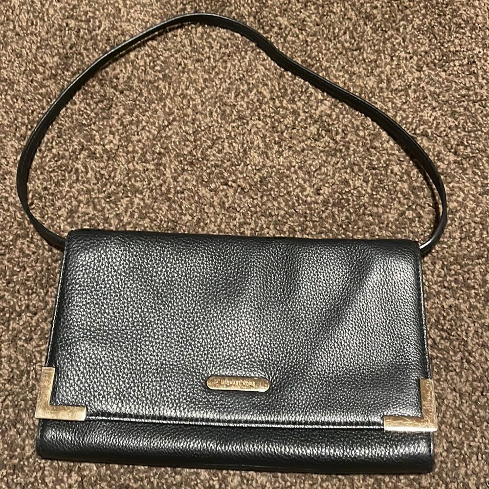 MICHAEL Michael Kors-Black w/ Gold Hardware Oversized Clutch w/ removable straps